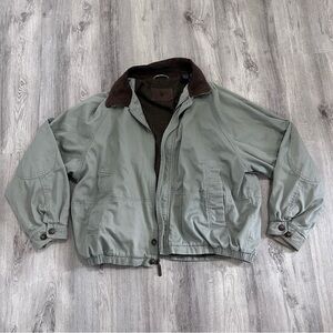 VTG Hunt Club Barn Chore Jacket Mens XL Country Club leather collar Grandpa Core